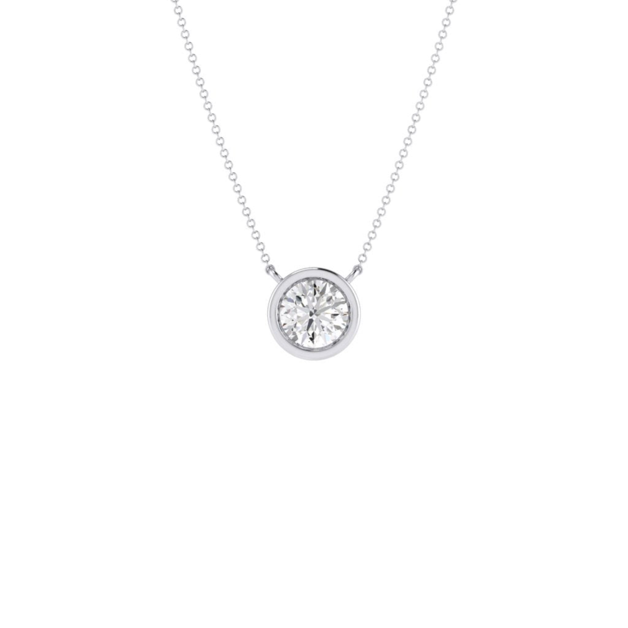 Bezel Set Diamond 0.30ct Pendant